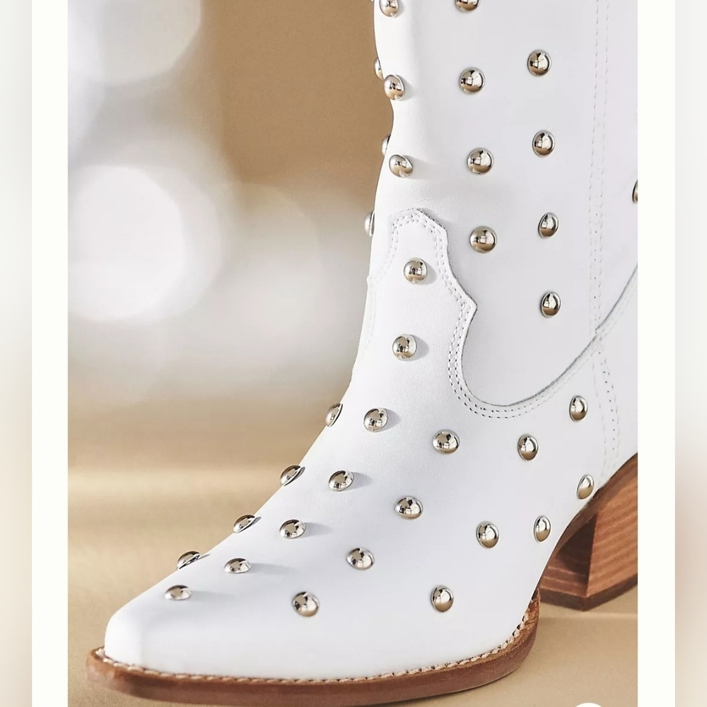 Dingo 1969 Broadway Bingo white silver Cowboy Boots size 10 brand new - Picture 4 of 6